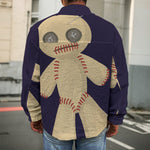 Cute Voodoo Doll Print Men's Shirt Jacket