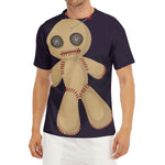 Cute Voodoo Doll Print Men's Short Sleeve Rash Guard