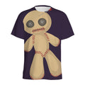 Cute Voodoo Doll Print Men's Athletic T-Shirt