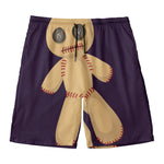 Cute Voodoo Doll Print Men's Swim Trunks