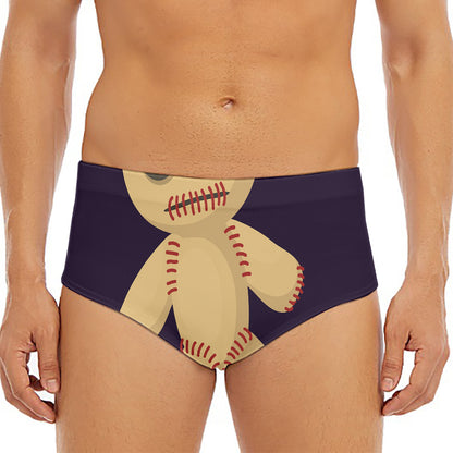 Cute Voodoo Doll Print Men's Triangle Swim Briefs