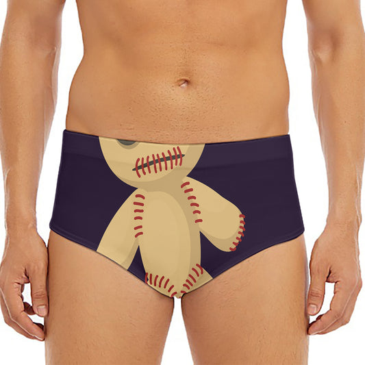 Cute Voodoo Doll Print Men's Triangle Swim Briefs
