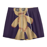 Cute Voodoo Doll Print Mesh Shorts