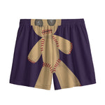 Cute Voodoo Doll Print Mesh Shorts