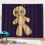 Cute Voodoo Doll Print Pencil Pleat Curtains