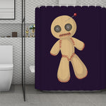 Cute Voodoo Doll Print Polyester Shower Curtain