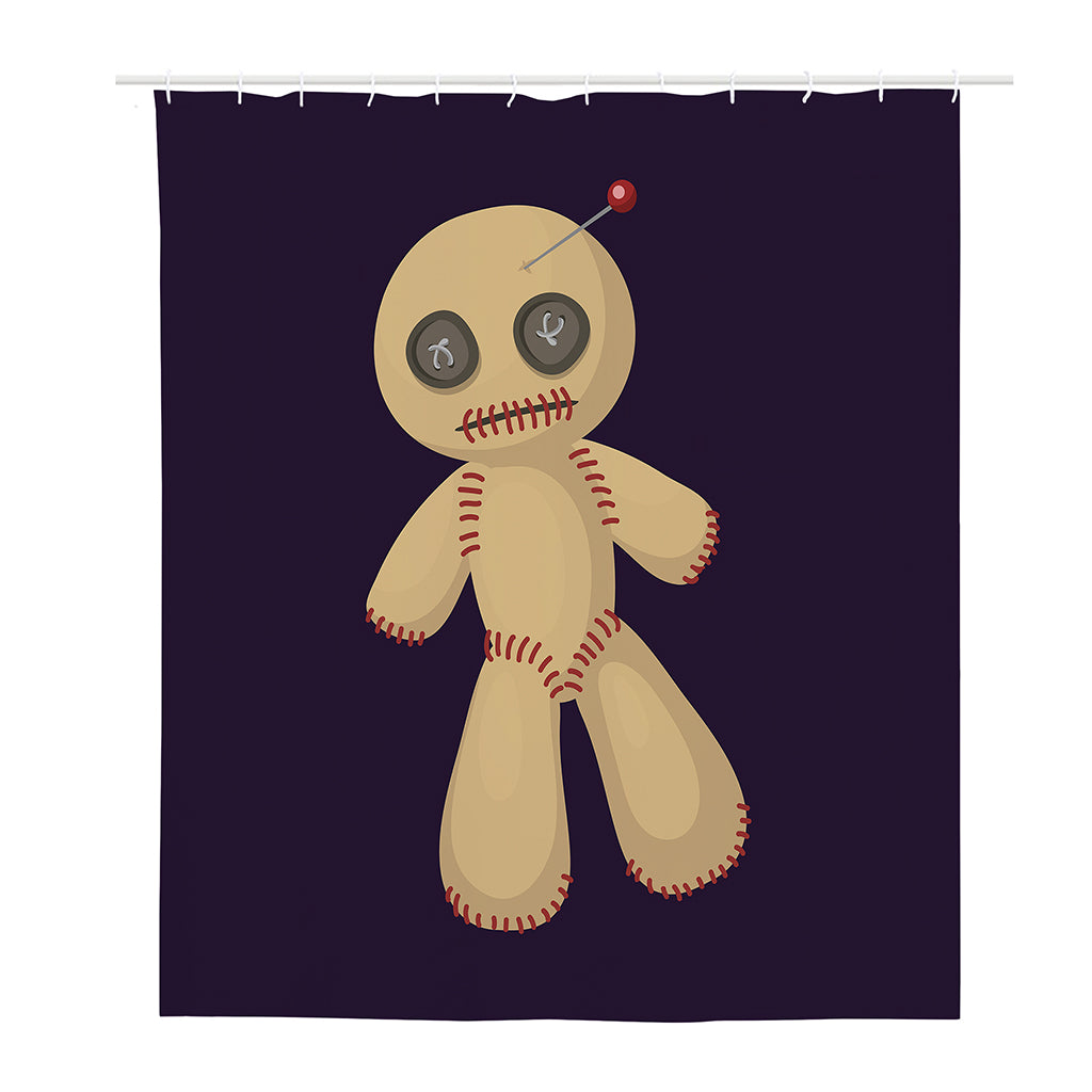Cute Voodoo Doll Print Polyester Shower Curtain