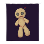 Cute Voodoo Doll Print Polyester Shower Curtain