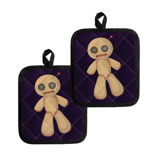 Cute Voodoo Doll Print Pot Holders