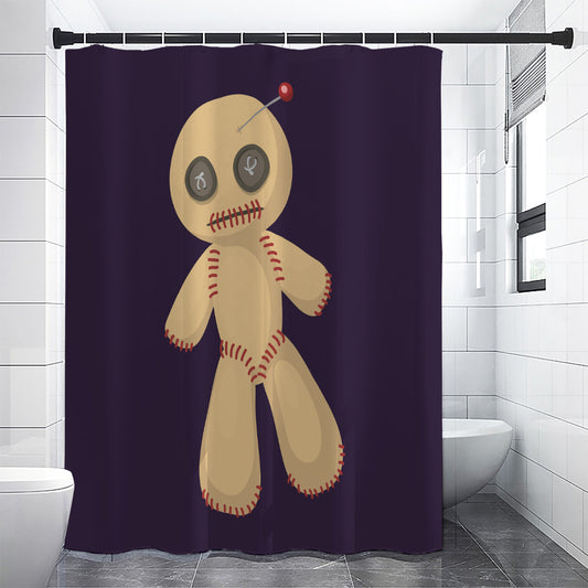 Cute Voodoo Doll Print Premium Shower Curtain