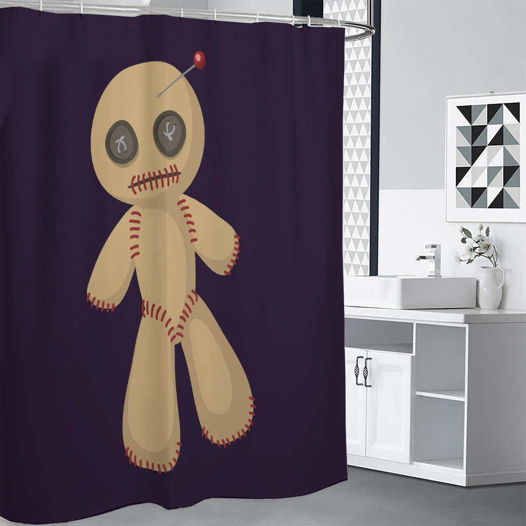 Cute Voodoo Doll Print Premium Shower Curtain