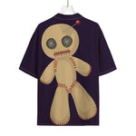 Cute Voodoo Doll Print Rayon Hawaiian Shirt