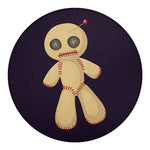 Cute Voodoo Doll Print Round Blanket