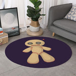 Cute Voodoo Doll Print Round Rug