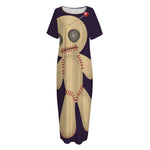 Cute Voodoo Doll Print Short Sleeve Long Nightdress
