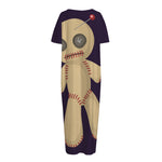 Cute Voodoo Doll Print Short Sleeve Long Nightdress