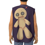 Cute Voodoo Doll Print Sleeveless Baseball Jersey