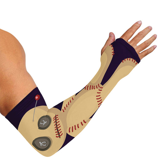 Cute Voodoo Doll Print Sun Protection Arm Sleeves