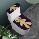 Cute Voodoo Doll Print Toilet Lid And Tank Cover Set
