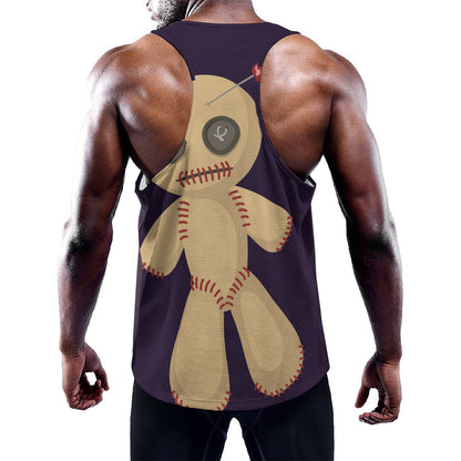 Cute Voodoo Doll Print Training Tank Top