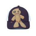 Cute Voodoo Doll Print White Mesh Trucker Hat