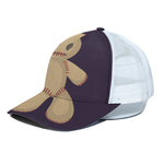 Cute Voodoo Doll Print White Mesh Trucker Cap