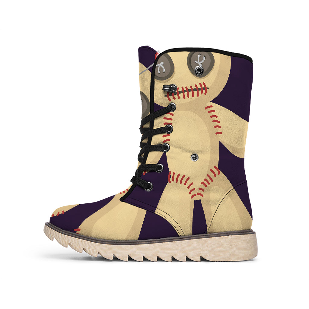Cute Voodoo Doll Print Winter Boots