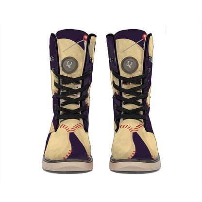 Cute Voodoo Doll Print Winter Boots