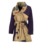 Cute Voodoo Doll Print Women's Bathrobe