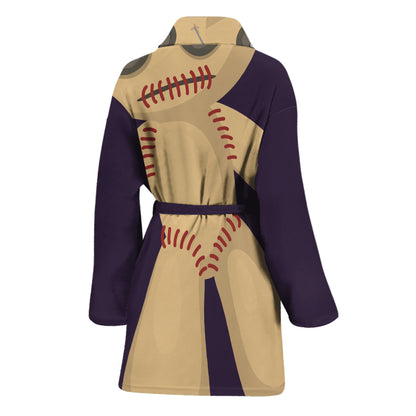 Cute Voodoo Doll Print Women's Bathrobe