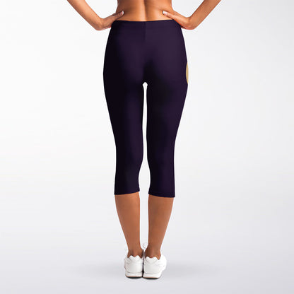 Cute Voodoo Doll Print Women's Capri Leggings