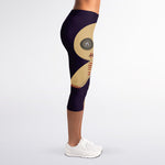 Cute Voodoo Doll Print Women's Capri Leggings