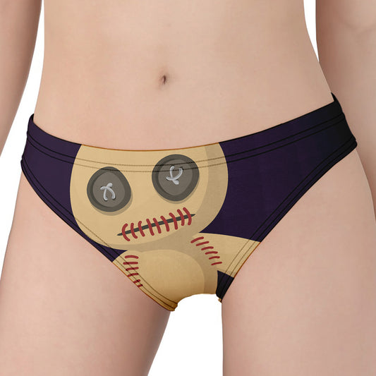 Cute Voodoo Doll Print Women's Panties