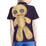 Cute Voodoo Doll Print Women's Polo Shirt