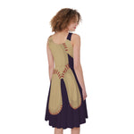 Cute Voodoo Doll Print Women's Sleeveless Dress