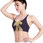 Cute Voodoo Doll Print Women's Sports Bra