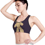 Cute Voodoo Doll Print Women's Sports Bra
