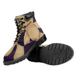 Cute Voodoo Doll Print Work Boots
