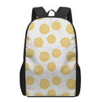 Cute Waffle Pattern Print 17 Inch Backpack