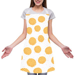 Cute Waffle Pattern Print Adjustable Apron