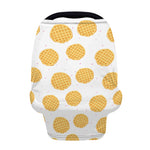 Cute Waffle Pattern Print Baby Seat Cover