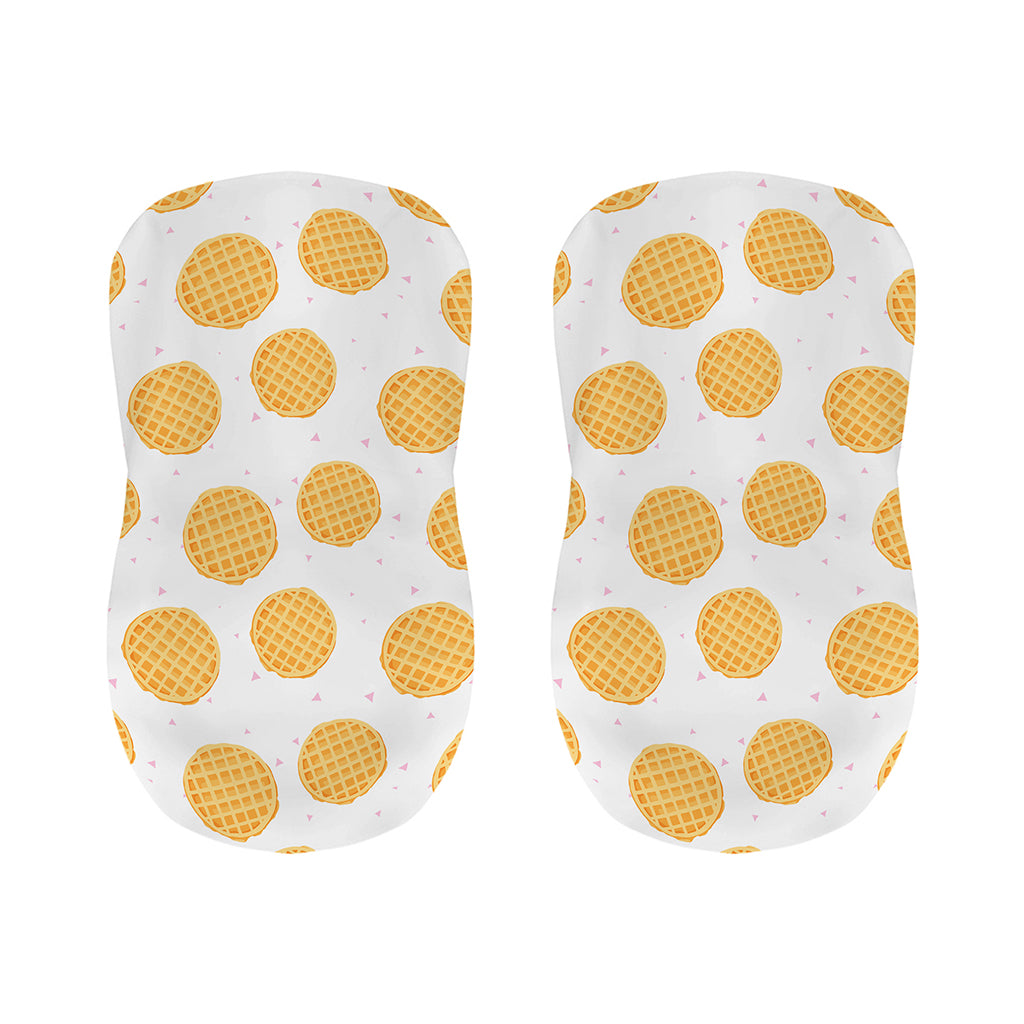Cute Waffle Pattern Print Bar Stool Covers