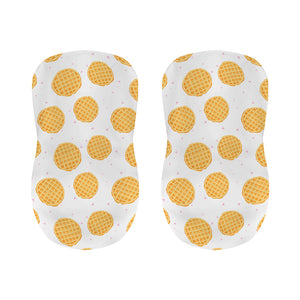 Cute Waffle Pattern Print Bar Stool Covers