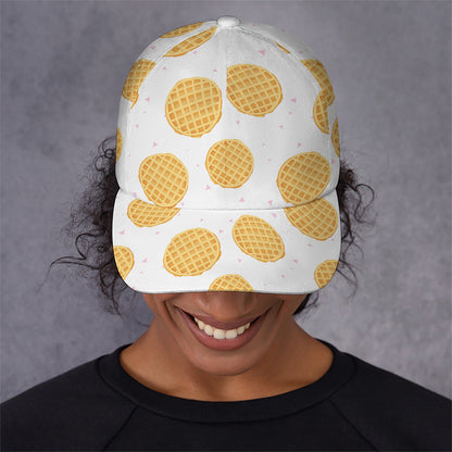 Cute Waffle Pattern Print Baseball Cap