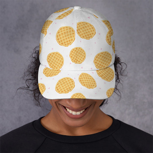 Cute Waffle Pattern Print Baseball Cap