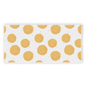 Cute Waffle Pattern Print Beach Towel