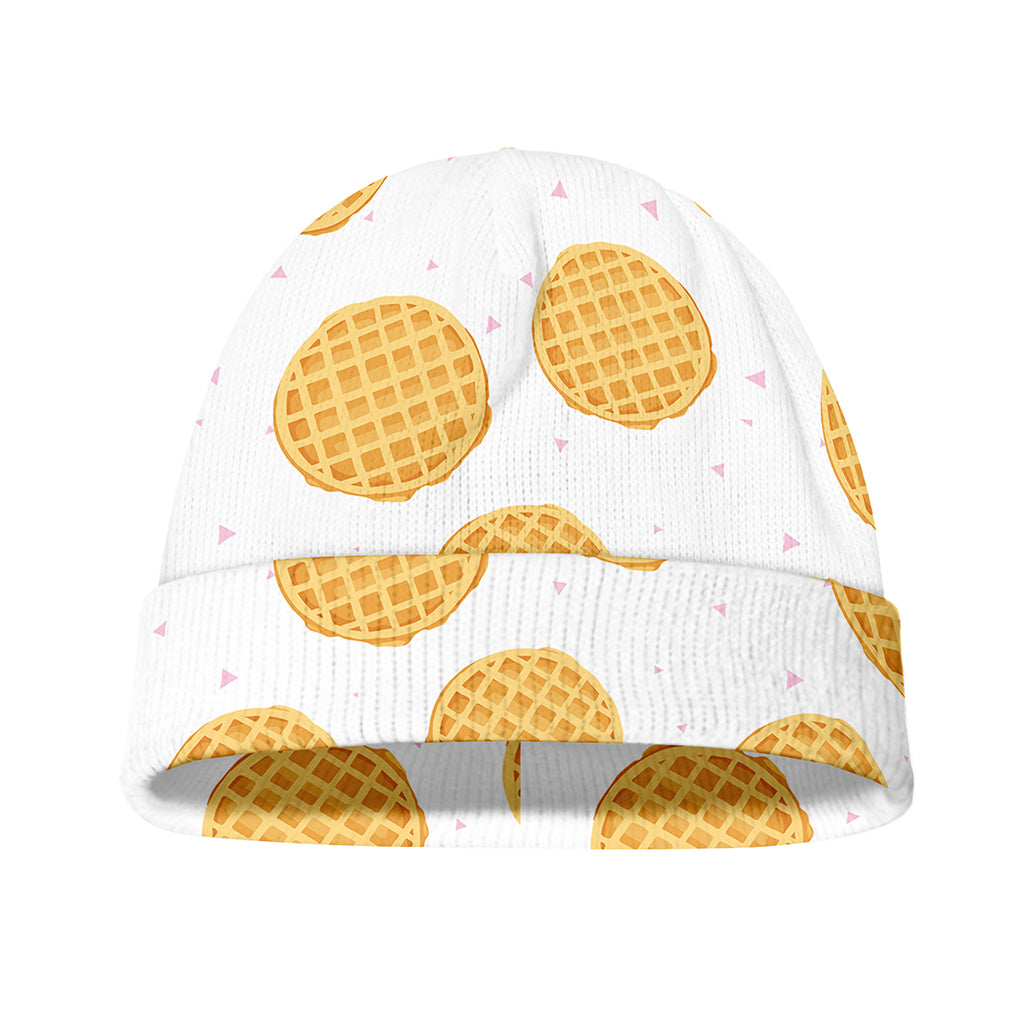 Cute Waffle Pattern Print Beanie