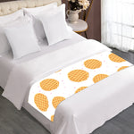 Cute Waffle Pattern Print Bed Runner