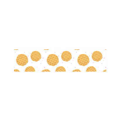 Cute Waffle Pattern Print Bed Runner