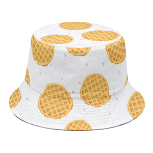 Cute Waffle Pattern Print Bucket Hat